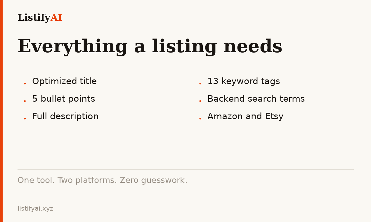 Listify AI - Screenshot 3 showing product features and functionality