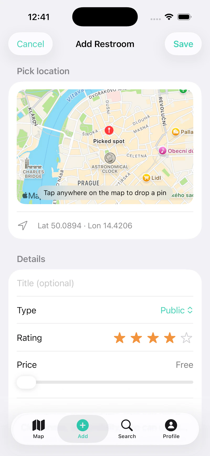 LooCation screenshot 2