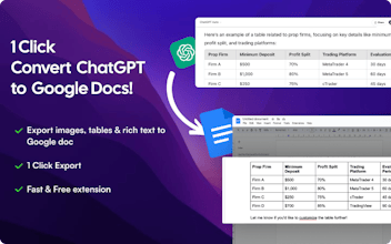 Convert ChatGPT text to Google doc, word gallery image