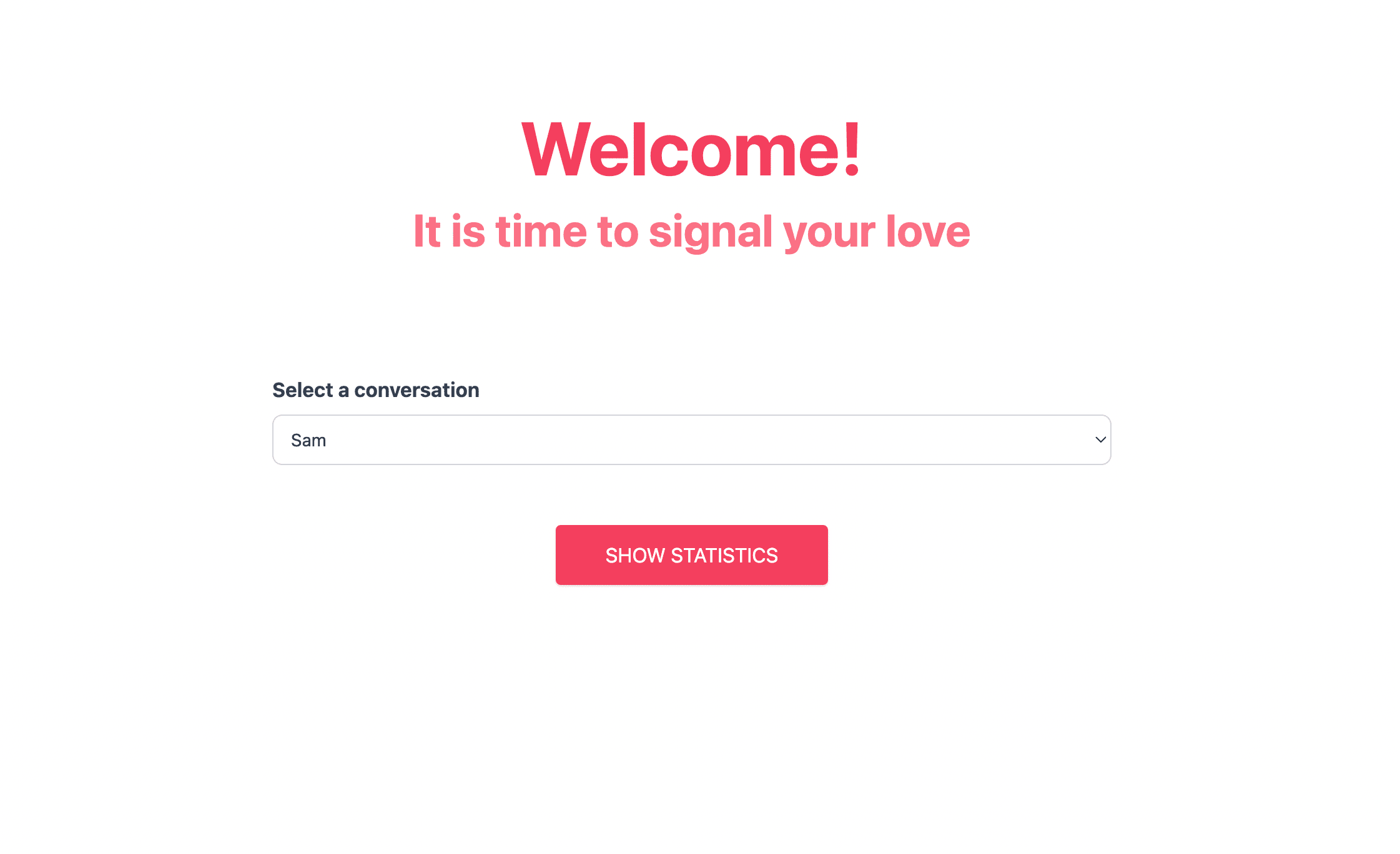 Segnala il tuo amore - Visualizza le statistiche delle chat desktop del segnale media 2