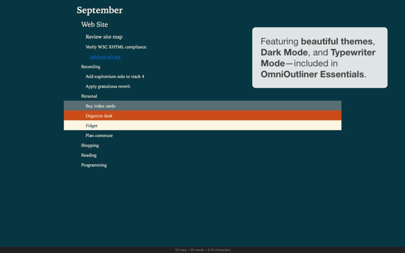 OmniOutliner 5 gallery image