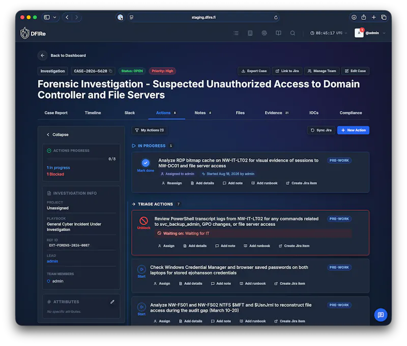 DFIRe - A Cyber Incident Platform screenshot 2