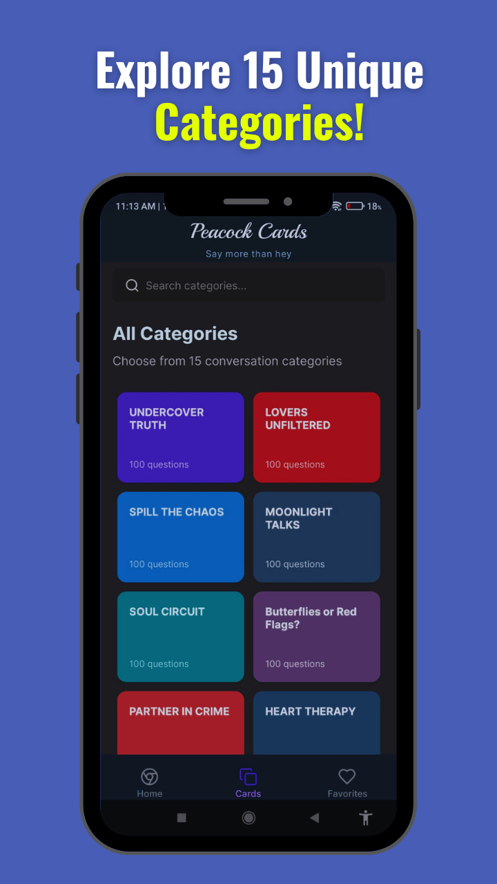 Peacock Cards - Screenshot 3 showing product features and functionality