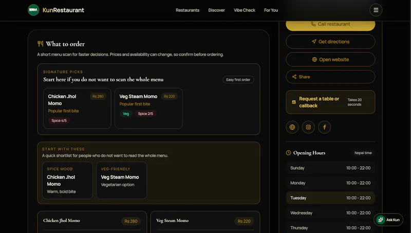 KunRestaurant screenshot 5