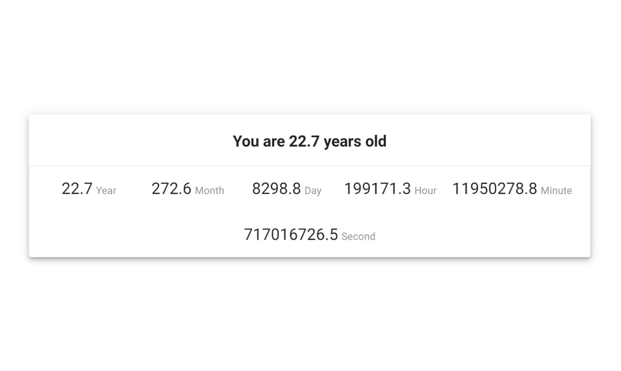 Chronological Age Calculator gallery image