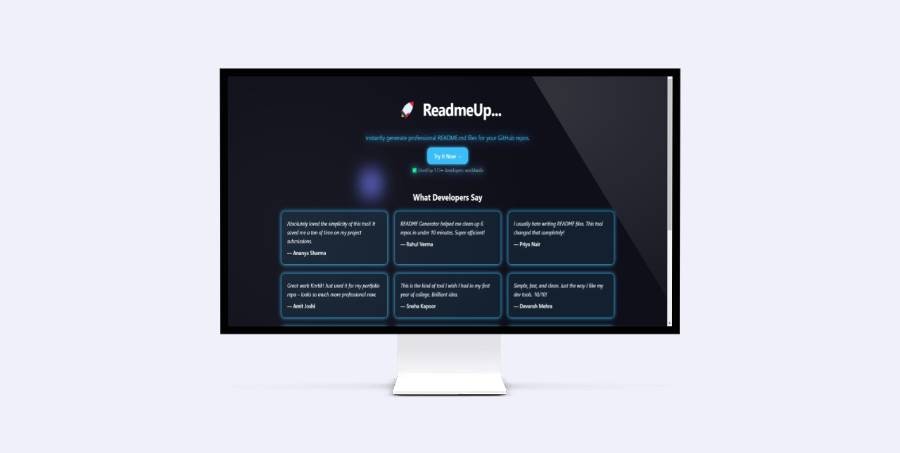 ReadMeup - สร้างไฟล์ readme มืออาชีพทันทีสำหรับ gitHub ของคุณ media 5