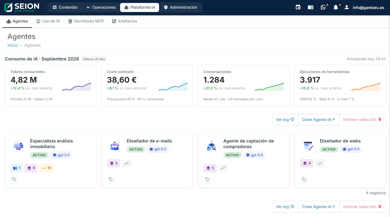SEION backoffice with AI gallery image