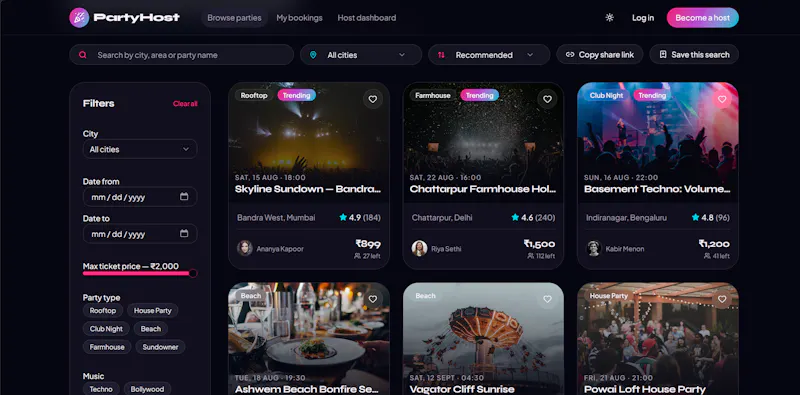 PartyHost screenshot 2