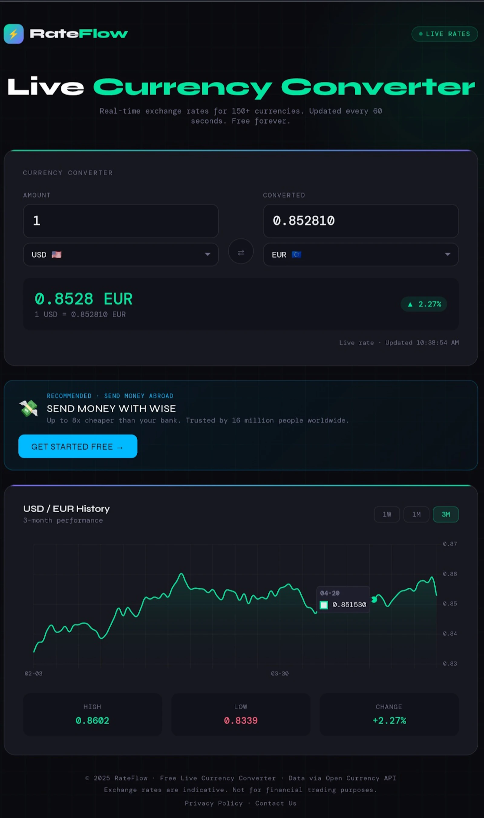 RateFlow screenshot 1