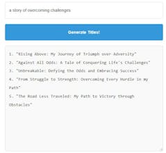 Autobiography Title Generator gallery image