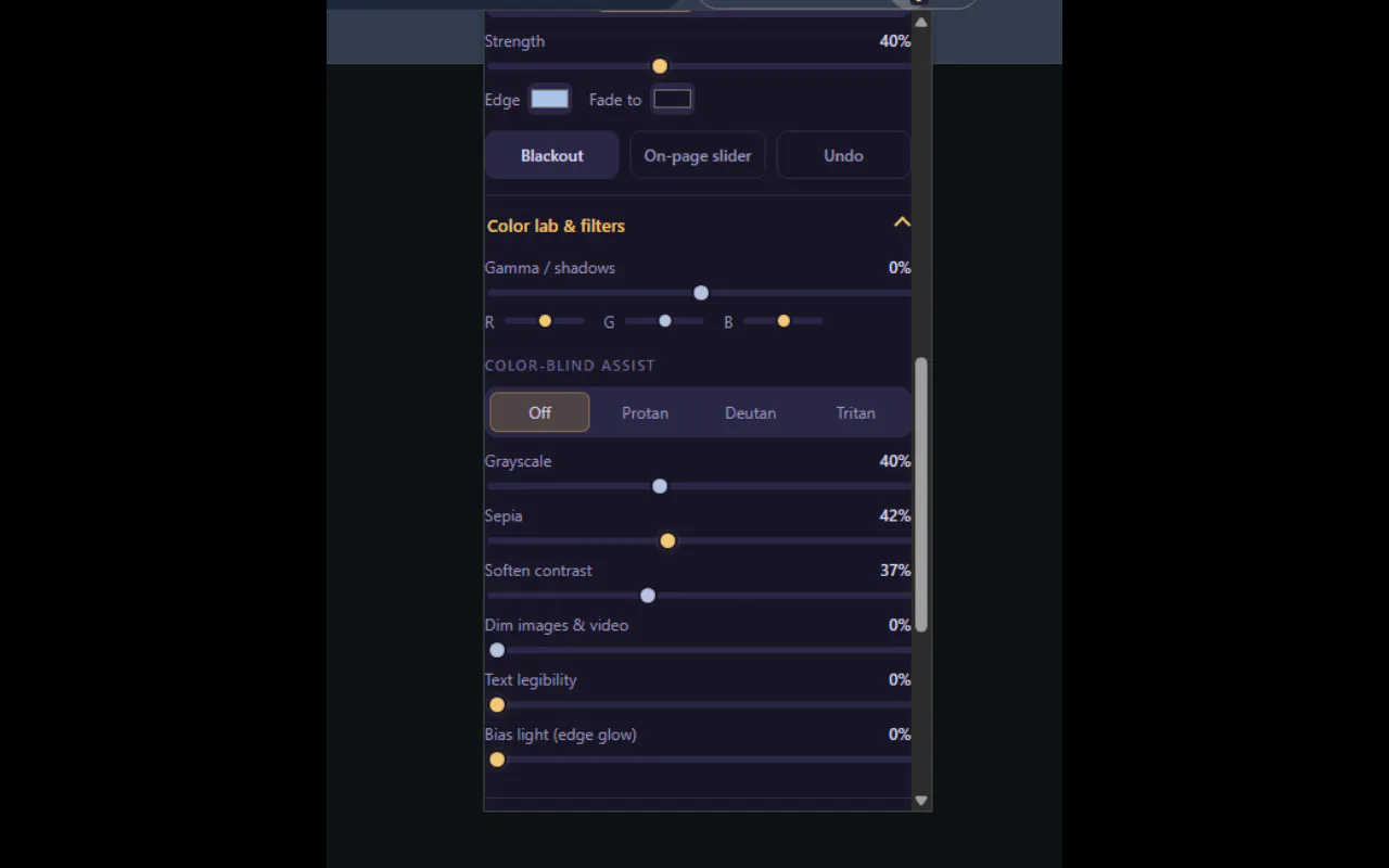 DIM · Screen Dimmer & Gradient Overlay gallery image