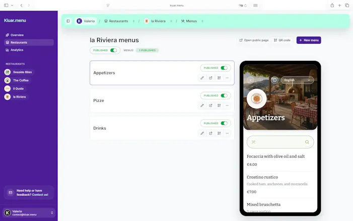 Kiuar.menu gallery image