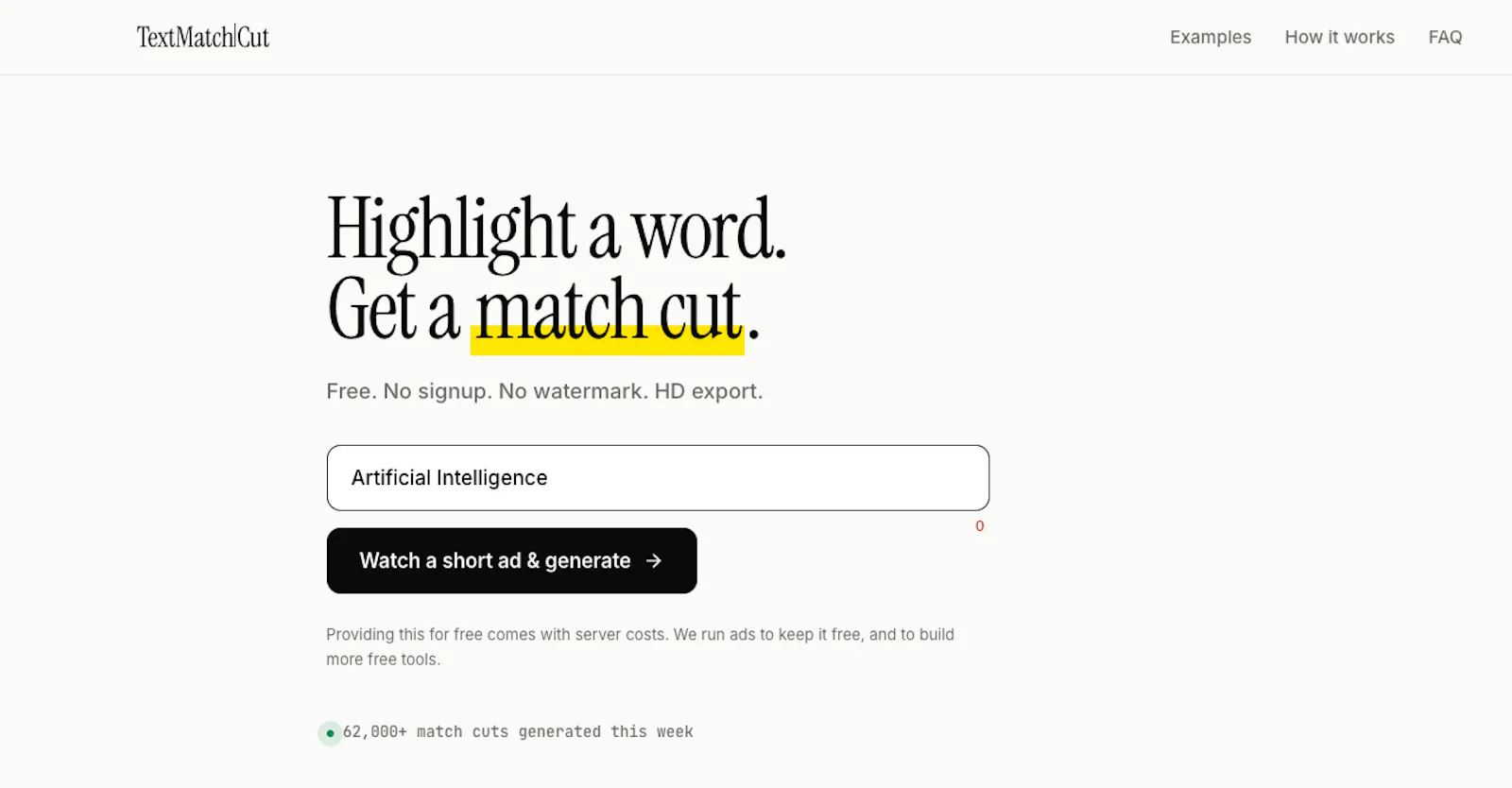 TextMatchCut screenshot 2