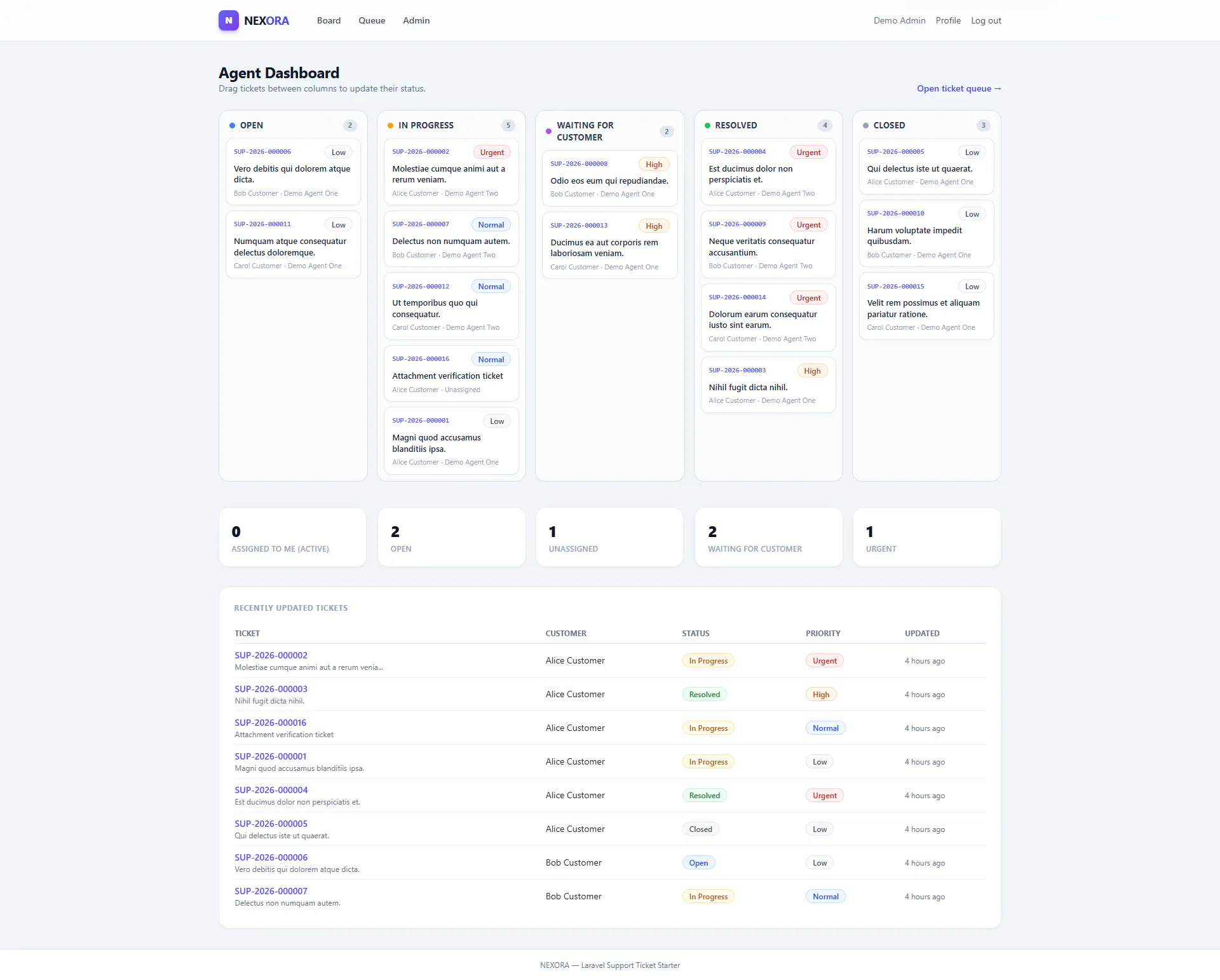 Laravel Support Portal Starter Kit gallery image