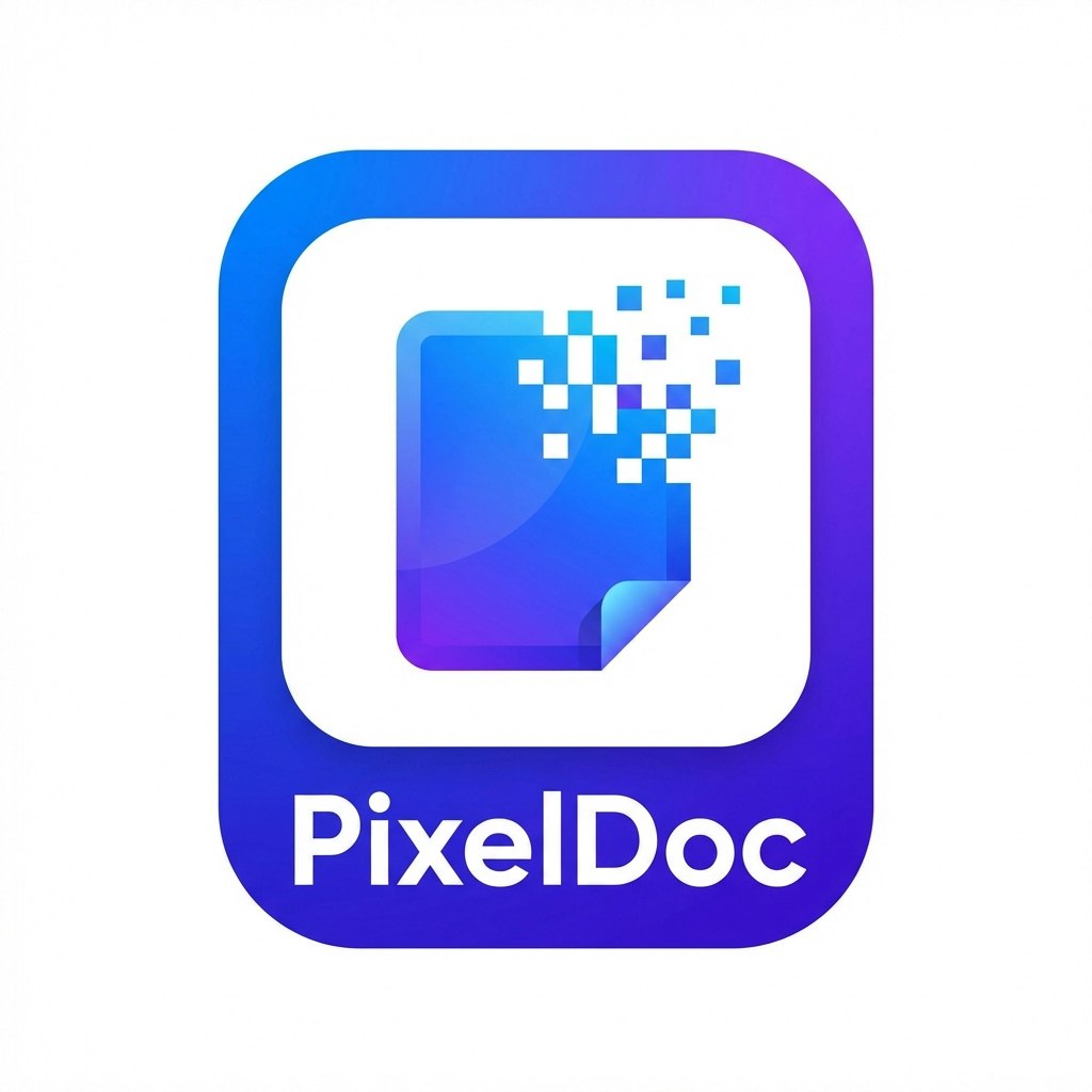 PixelDoc - Product Hunt launch logo and brand identity