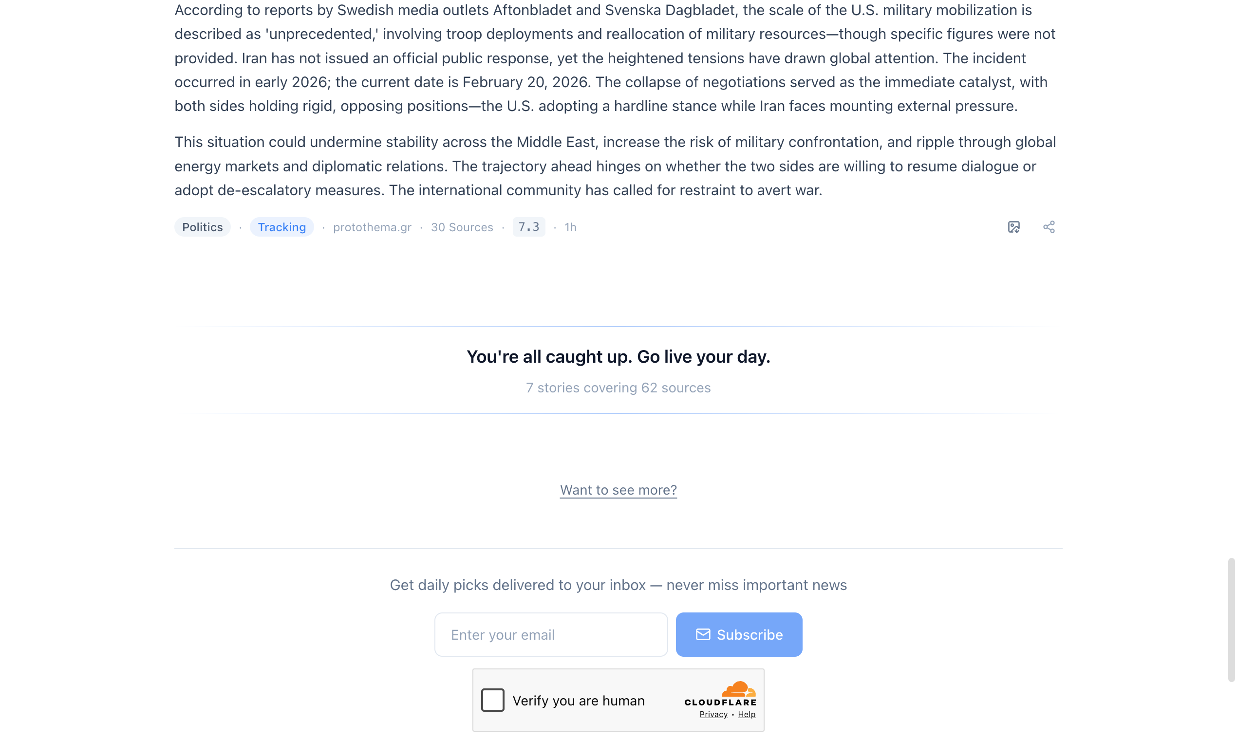 3mins.news - Screenshot 2 showing product features and functionality