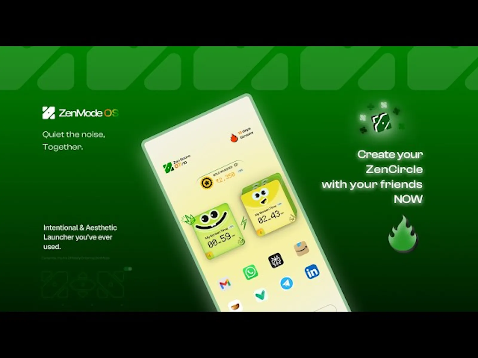 ZenMode OS · Android Launcher screenshot 1 (video preview)