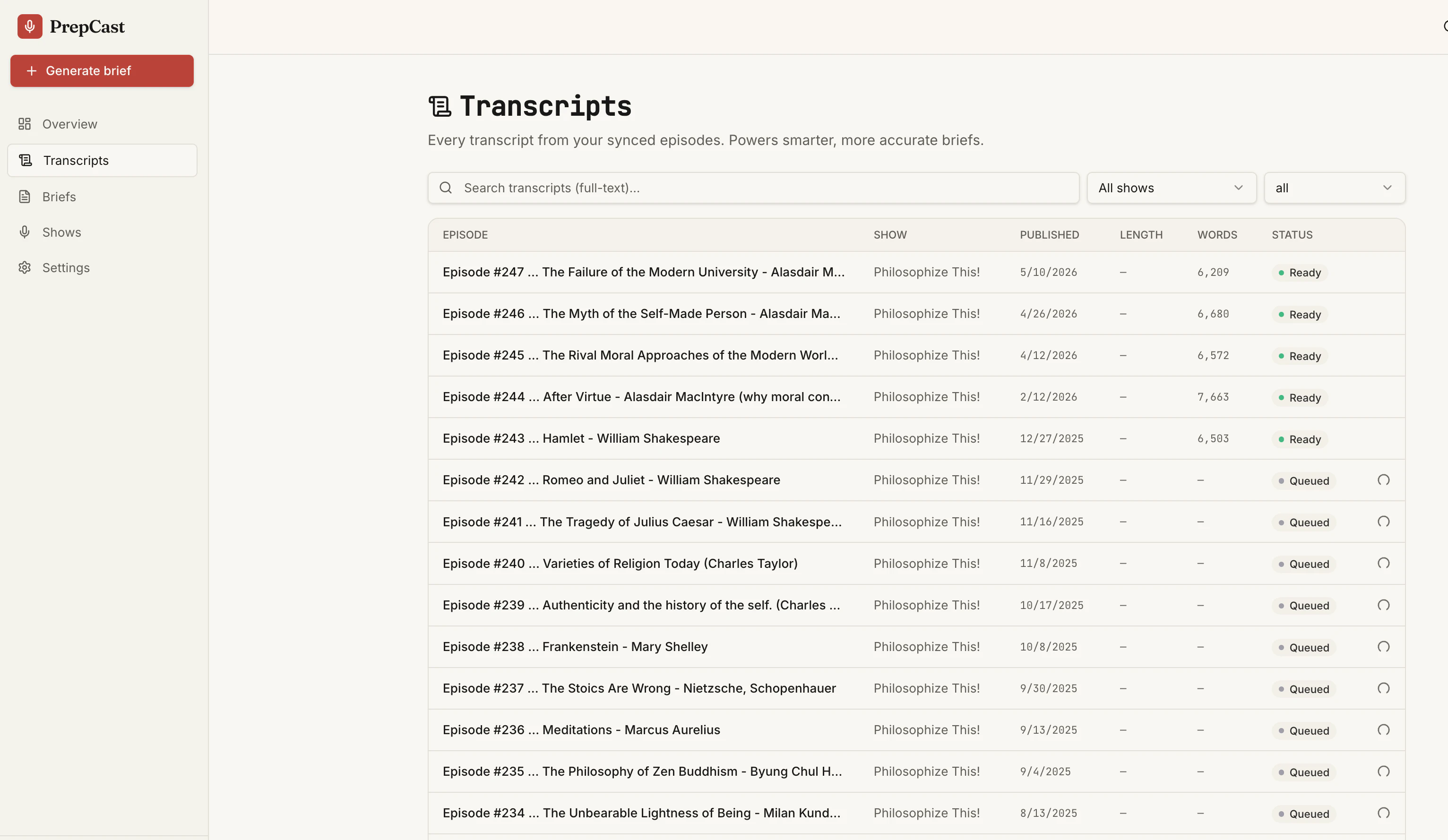 PrepCast screenshot 4