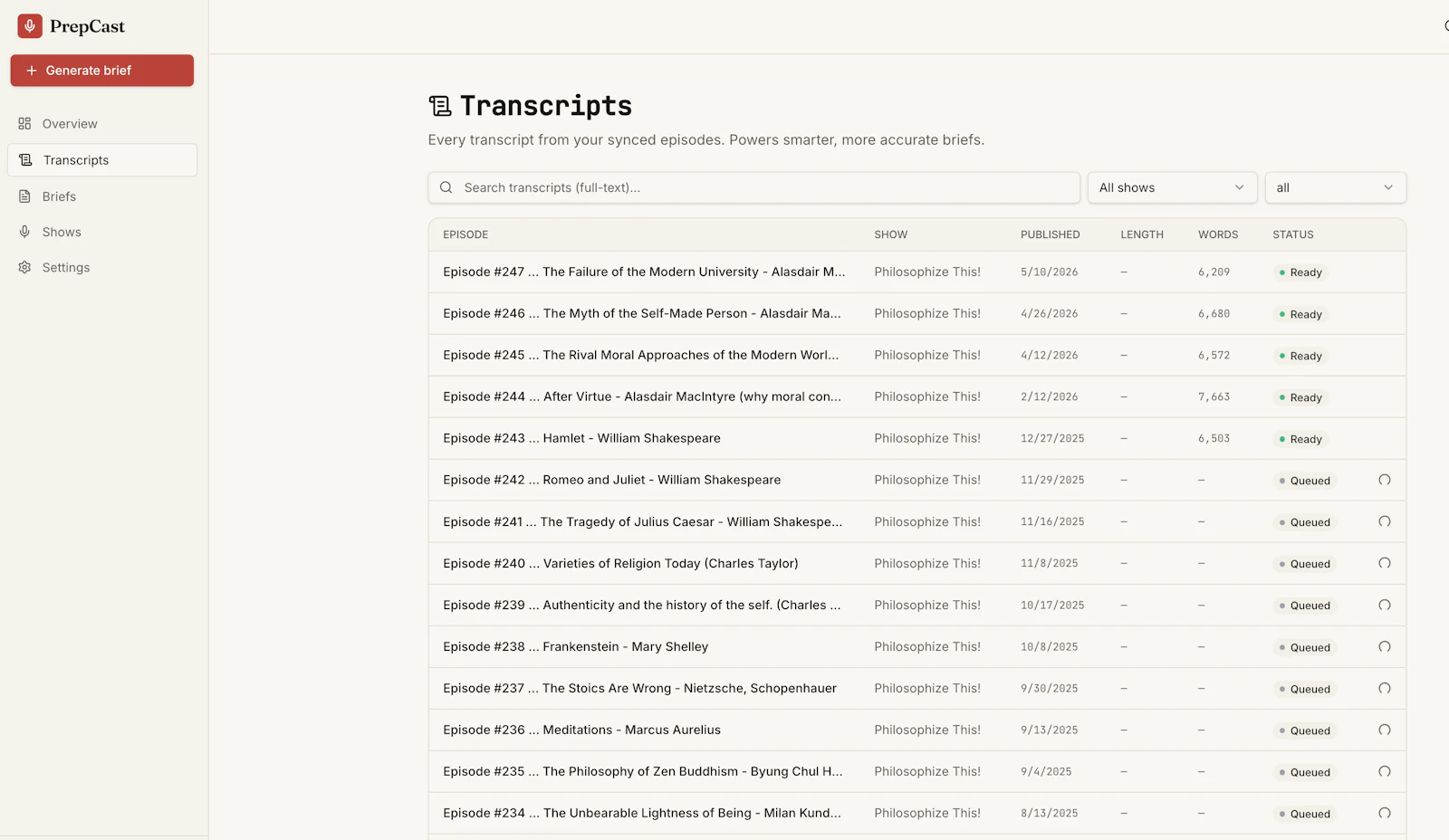 PrepCast screenshot 4