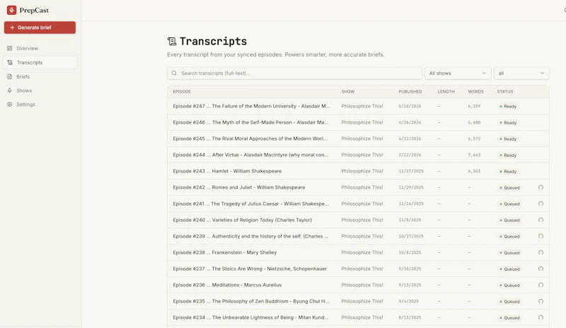 PrepCast screenshot 4