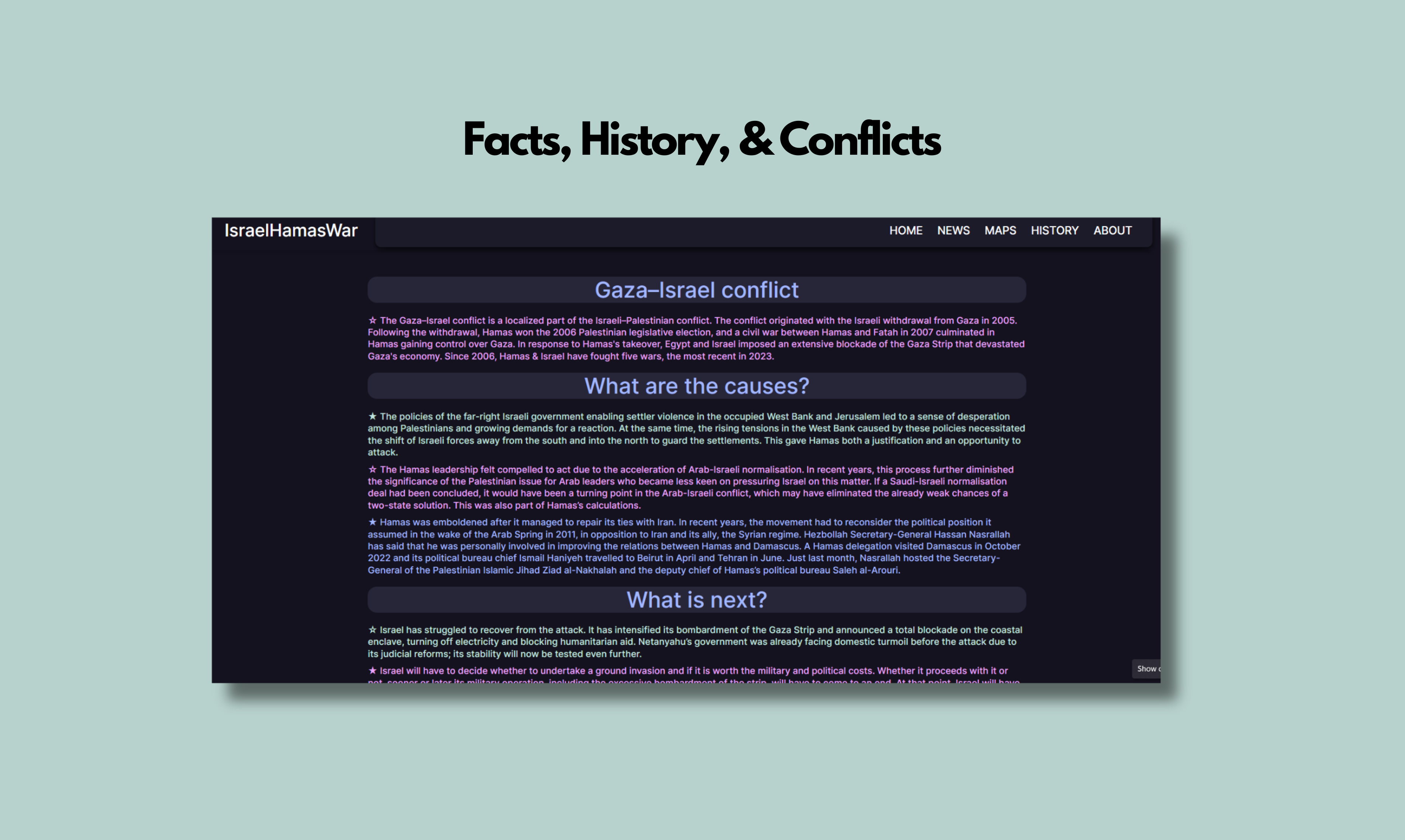 Mídia 5 de Painel de guerra de Israel-Hamas