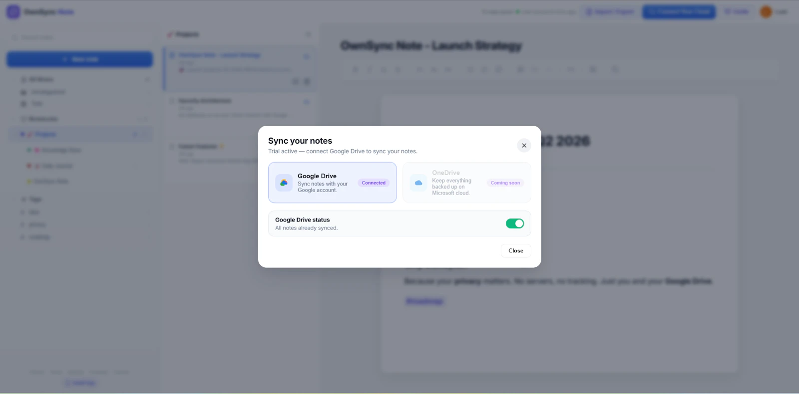 OwnSync Notes screenshot 3