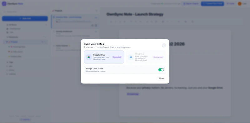 OwnSync Notes screenshot 3
