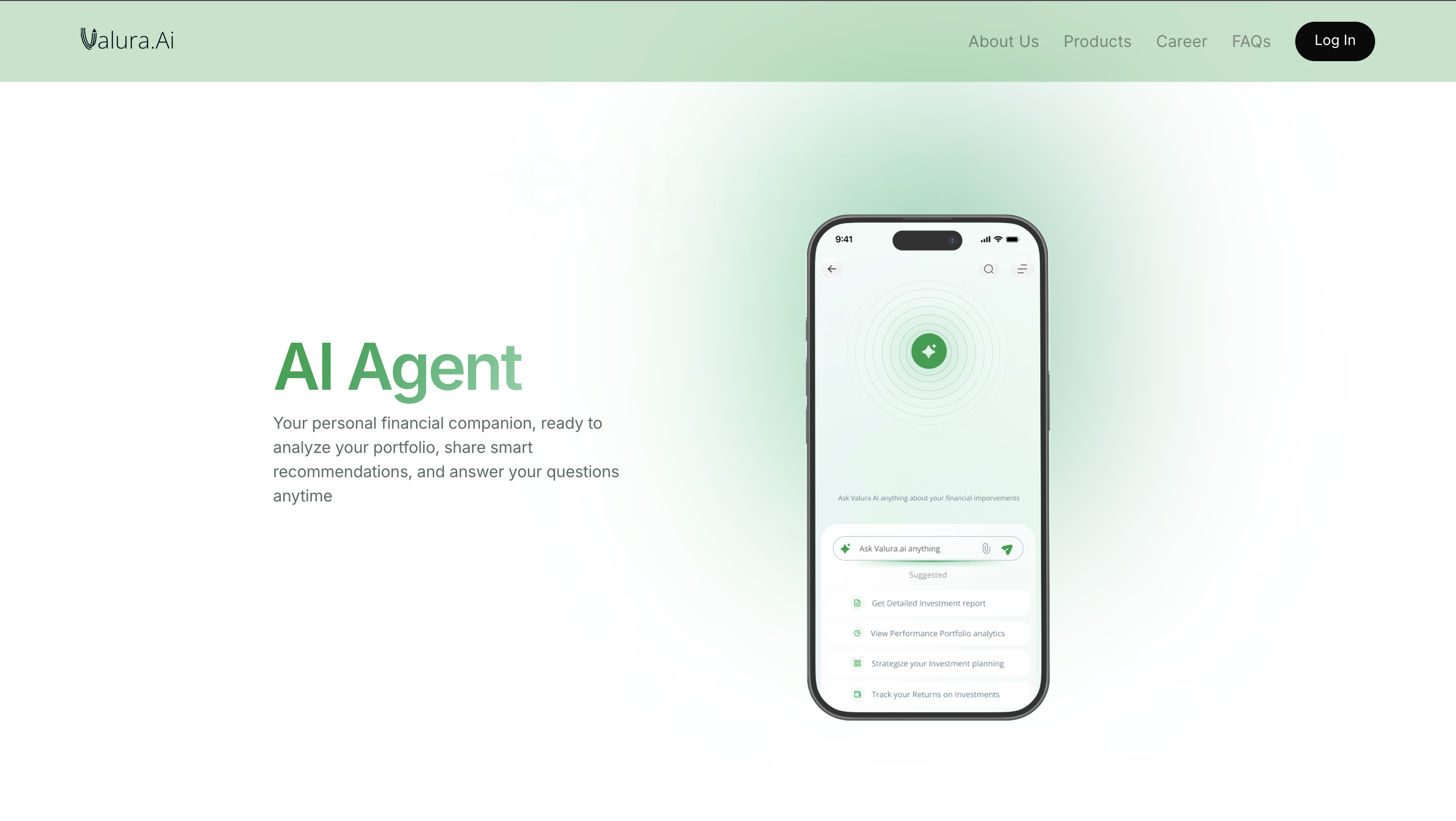 Valura.Ai - Screenshot 2 showing product features and functionality