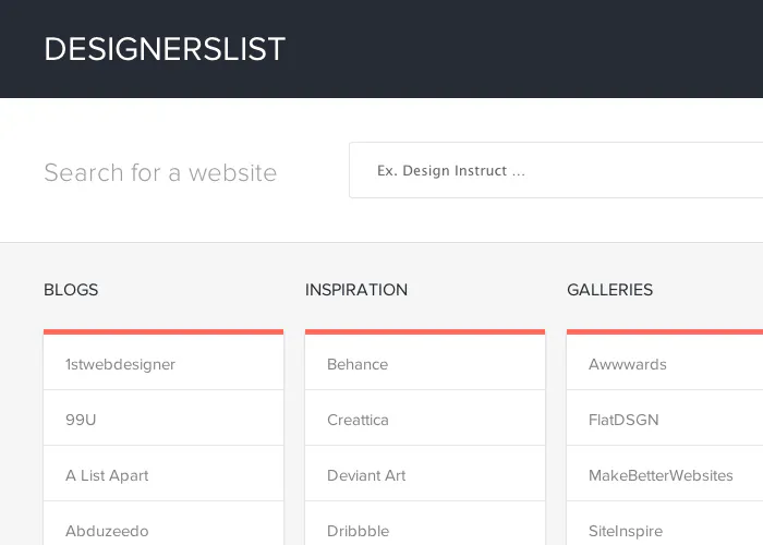Designers List