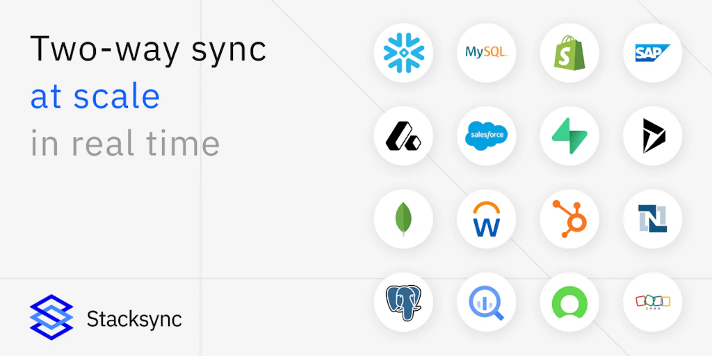Stacksync:CRM、ERP 與資料庫之間的即時雙向同步