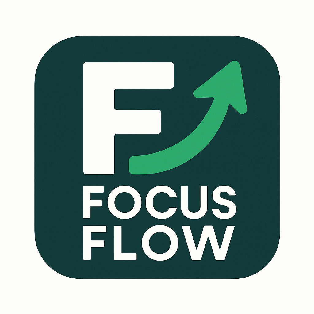 Focus Flow - Product Hunt launch logo and brand identity