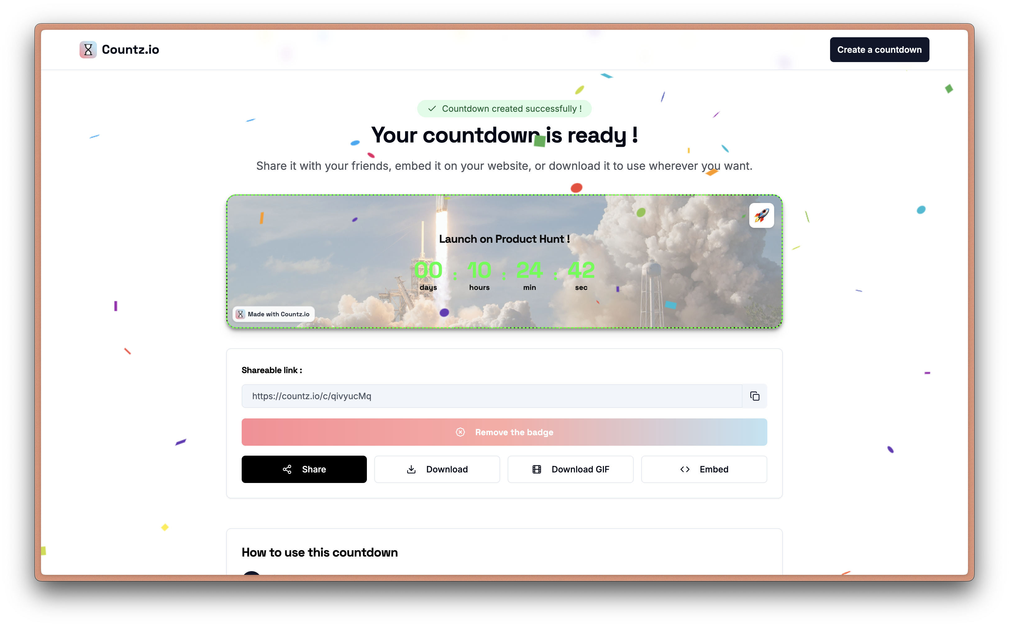 Média Countz.io - Créer de beaux comptes à rebours 3