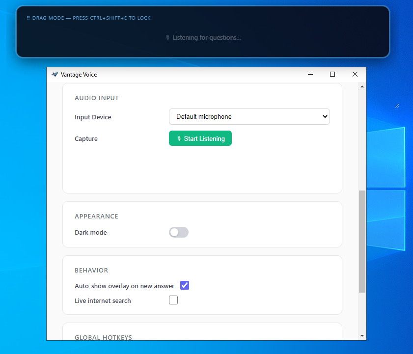 Vantage Voice (Interview Co-pilot) gallery image