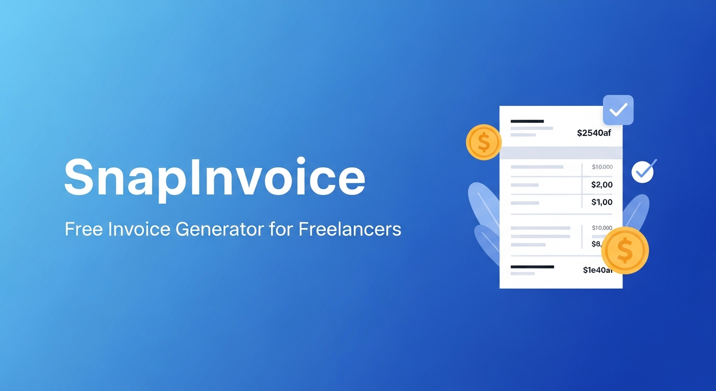 SnapInvoice - Main product screenshot demonstrating key features and user interface