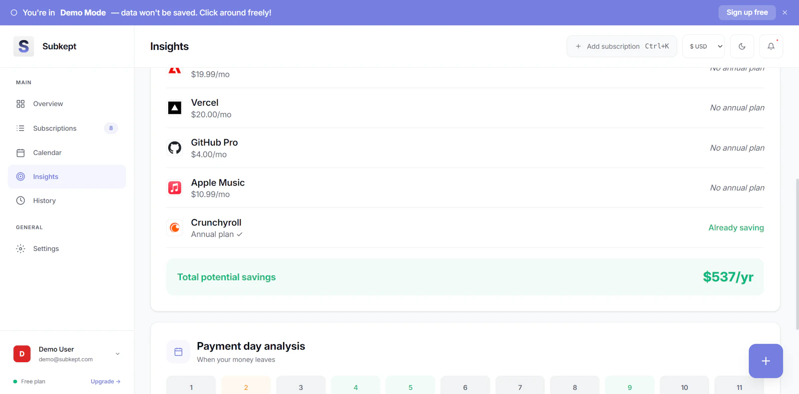 Subkept screenshot 6