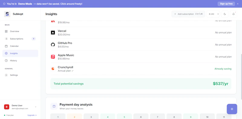 Subkept screenshot 6
