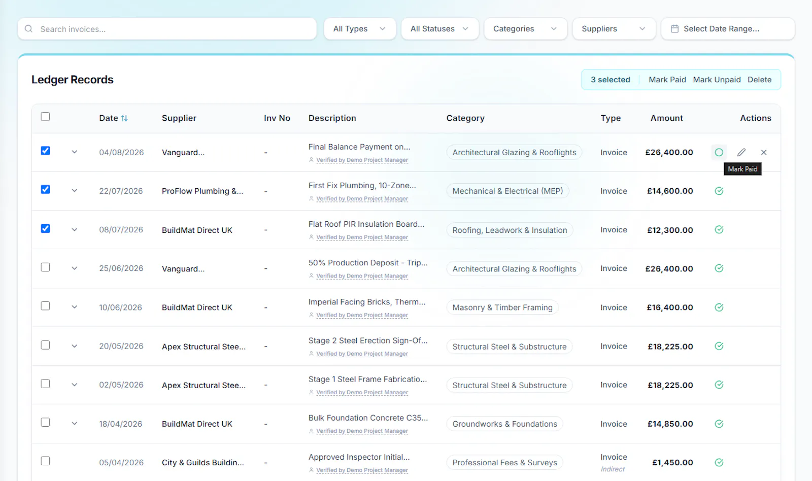 CostTrack screenshot 2