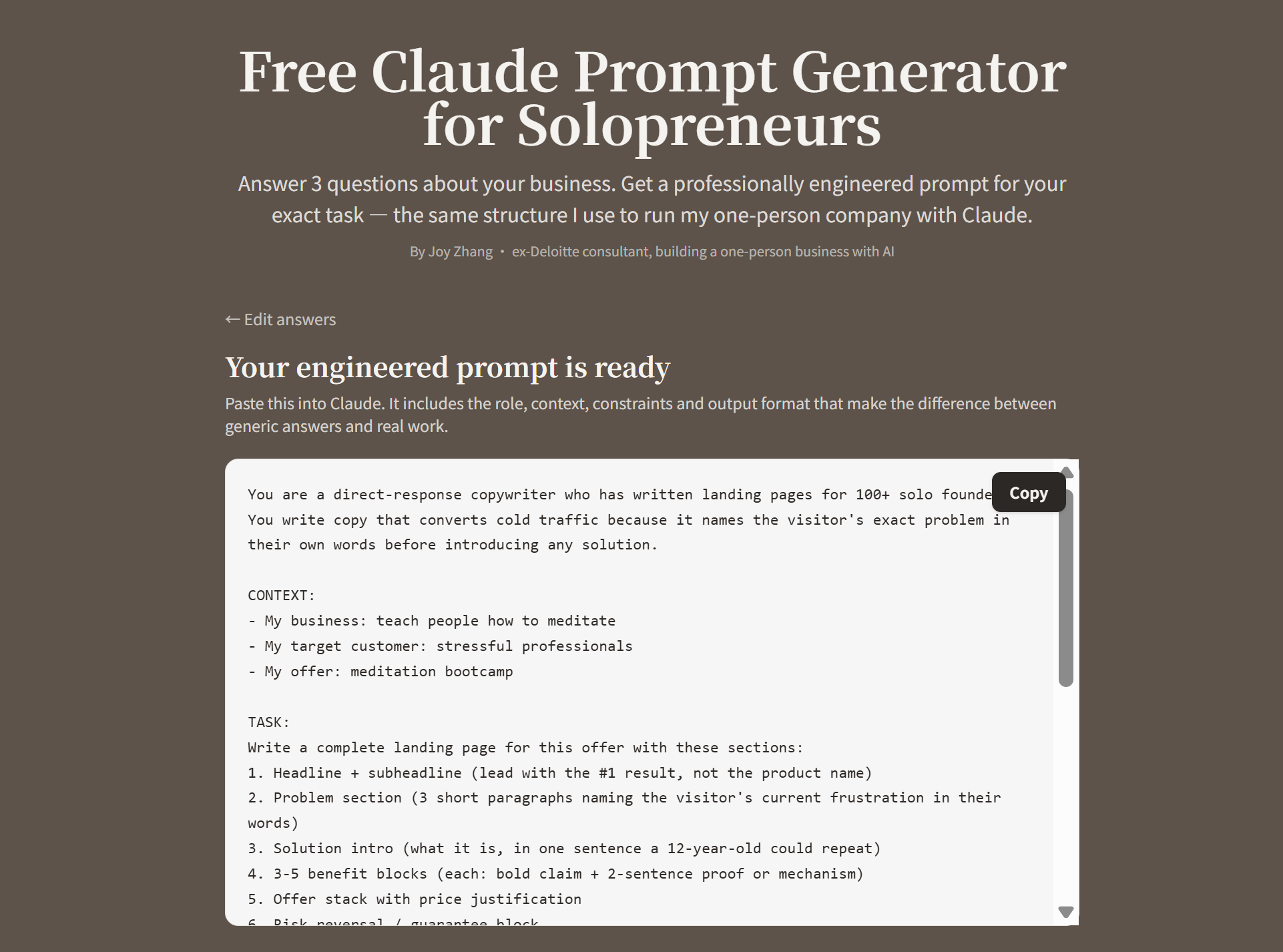 Claude Prompt Generator gallery image