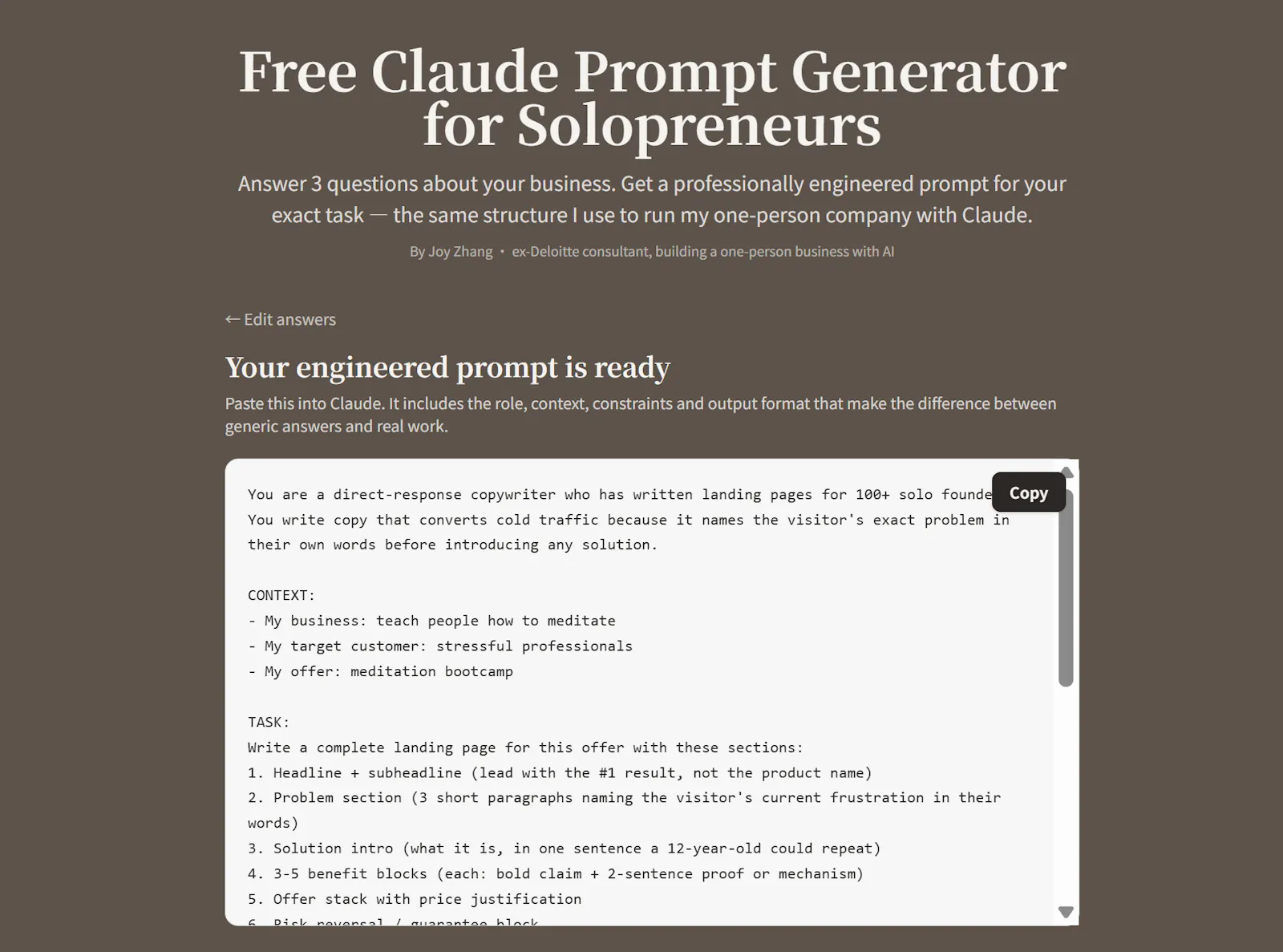 Claude Prompt Generator screenshot 3