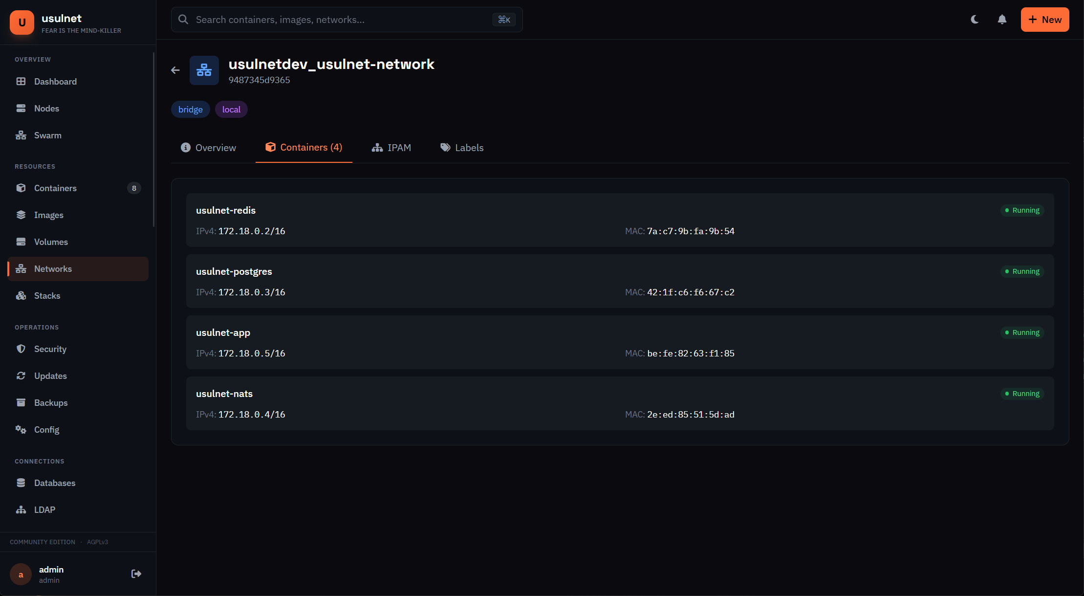 usulnet — DevOps & SysAdmins UI gallery image