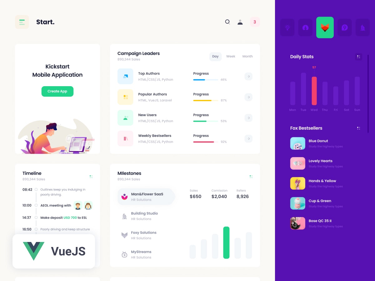 17在1 HTML模板中 - 引导，vue，react，laravel，asp.net核心，插图媒体15