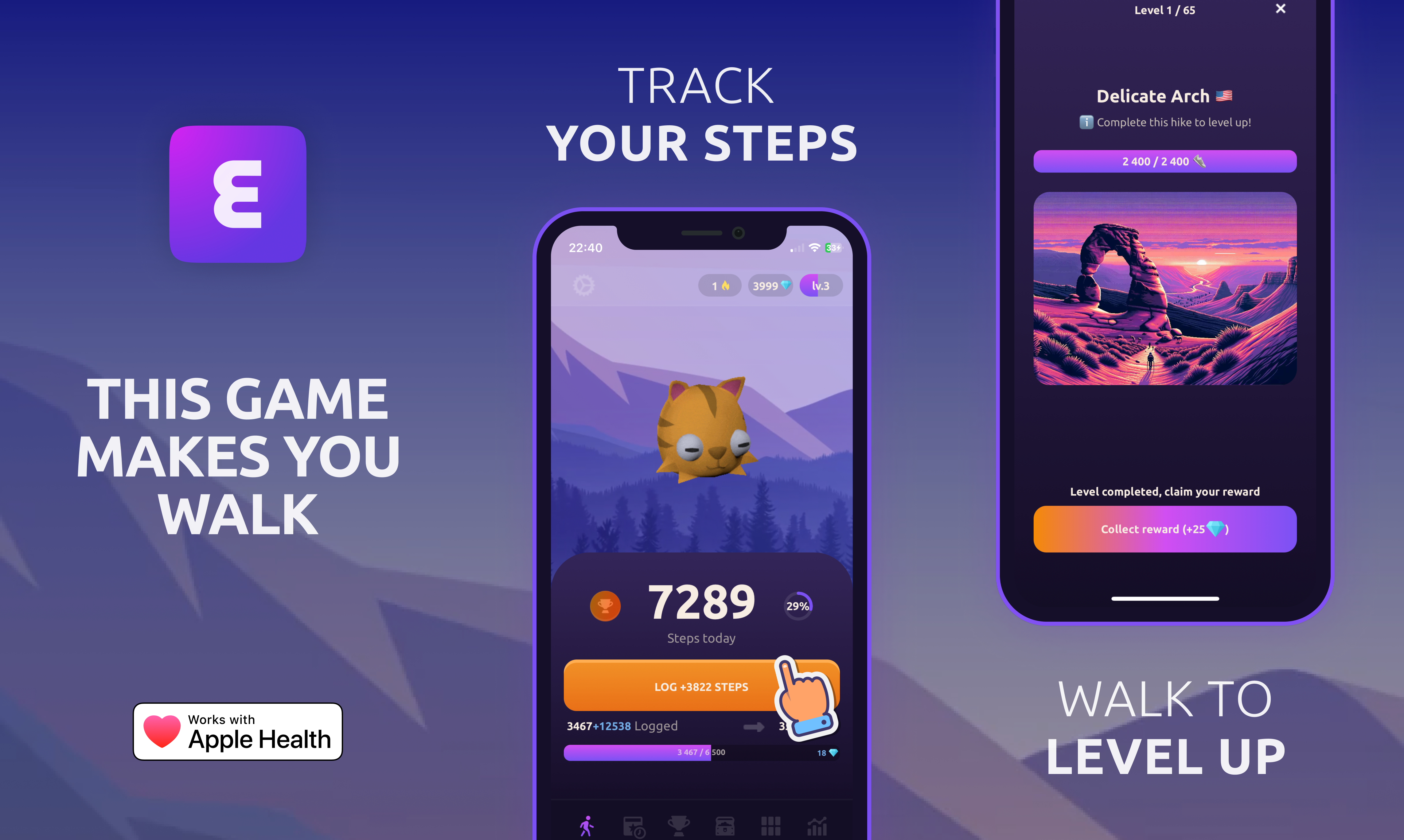 startuptile Walking Games: Explora-Gamified step tracker app get motivated to walk every day
