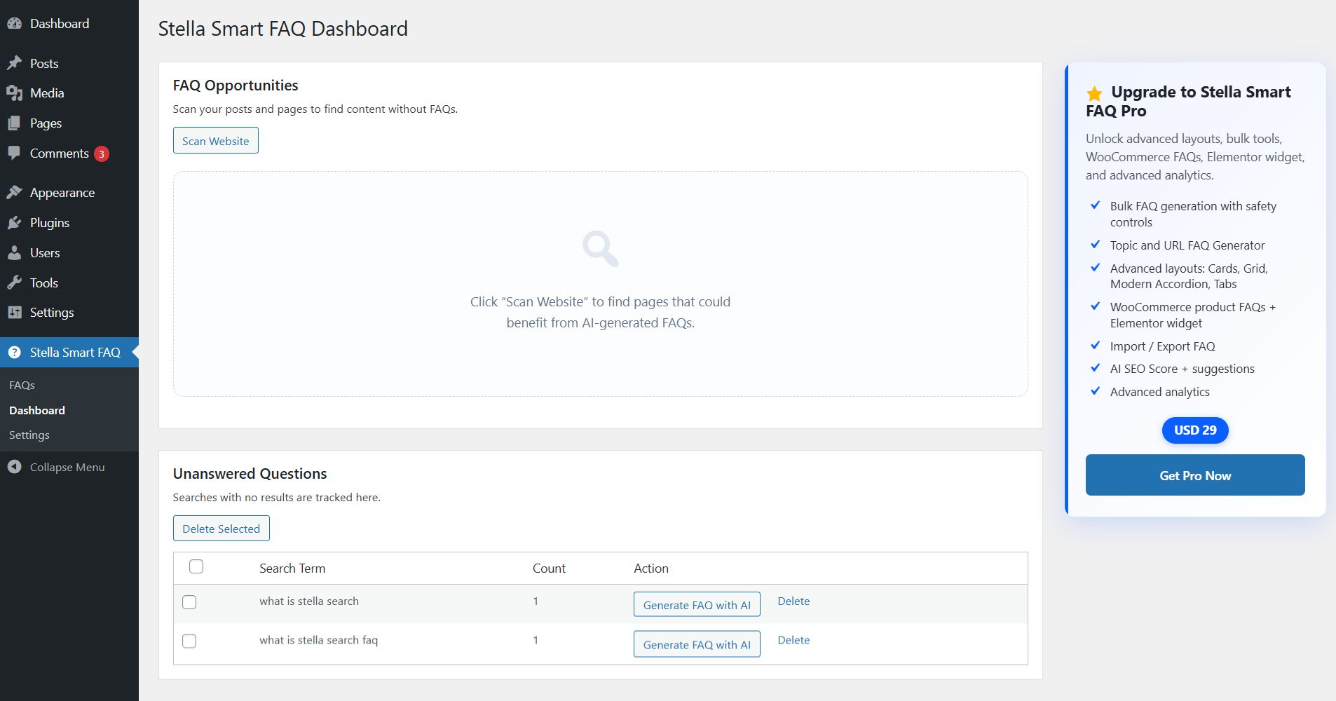 Stella Smart FAQ-AI FAQ Generator Plugin gallery image