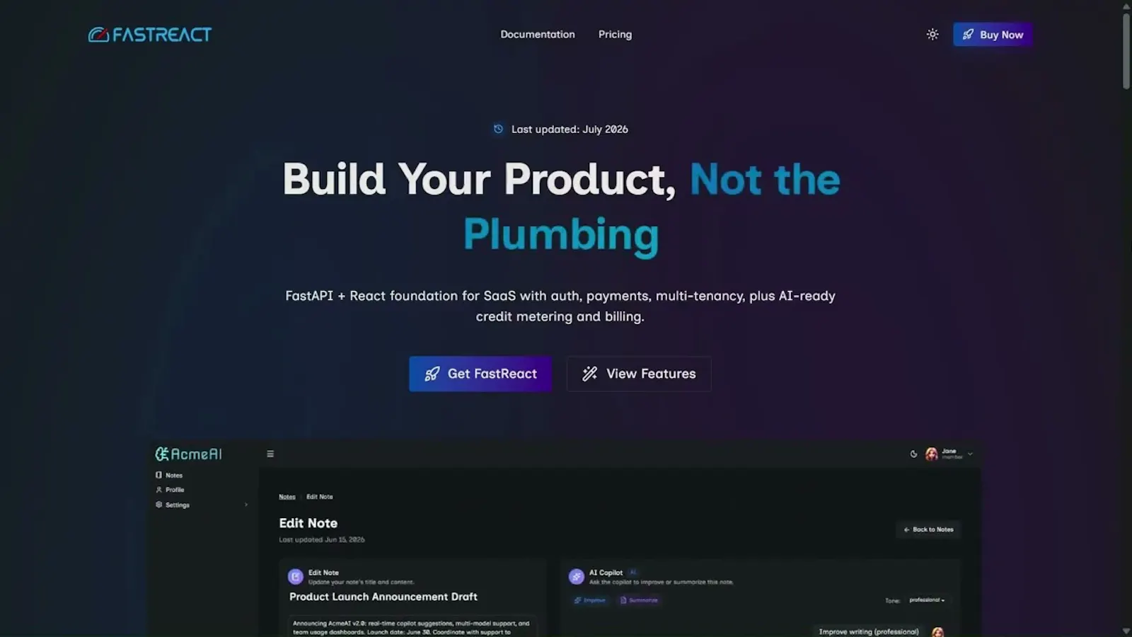 FastReact screenshot 1 (video preview)