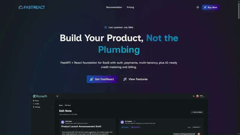 FastReact screenshot 1 (video preview)