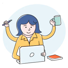 Business comic style illustration