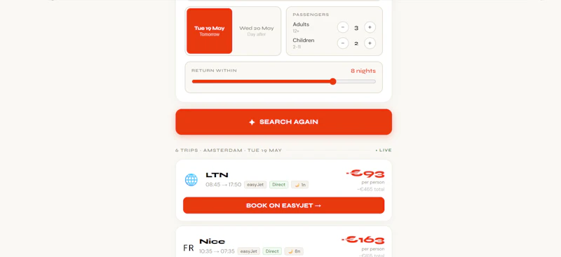 tomorowgo — where to? screenshot 2