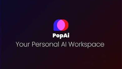 Espacio de trabajo PopAi AI: un diseño elegante y moderno que combina tareas de lectura, escritura y creativas.