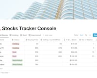 Stocks Tracker Console - Notion Template media 2