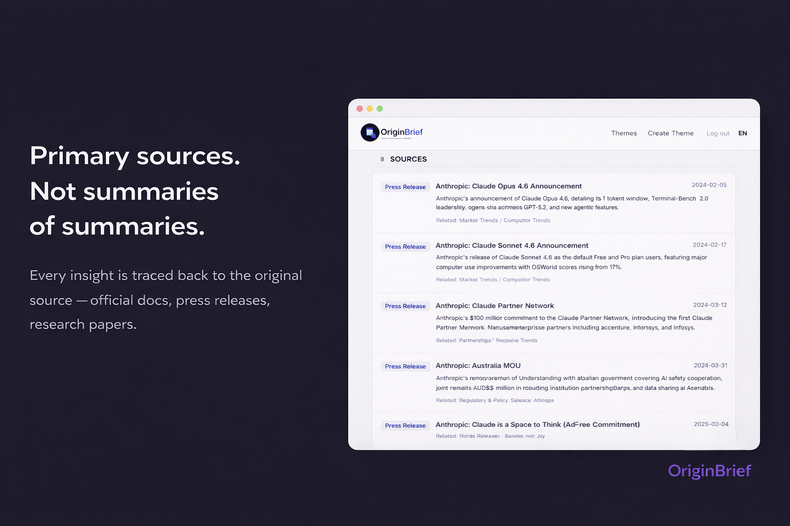 OriginBrief gallery image